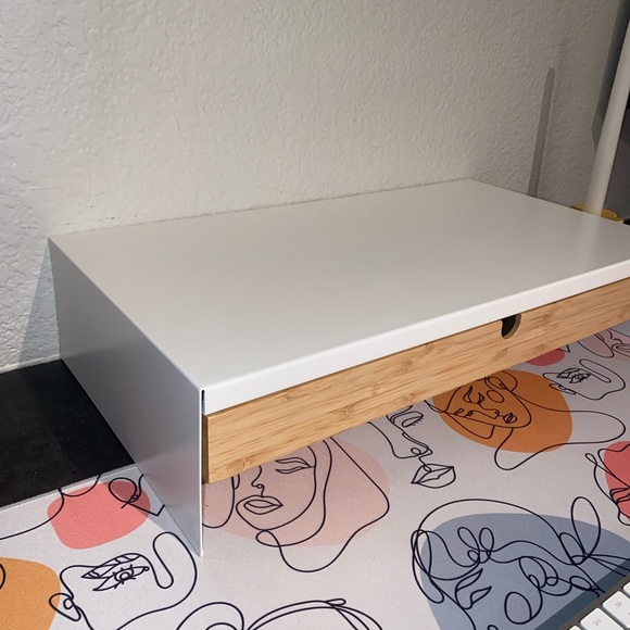 Ikea ELLOVEN Monitor stand with drawer, white - Picture 6 of 10
